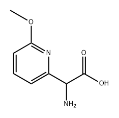 2-氨基-2-(6-甲氧基吡啶-2-基)乙酸 结构式