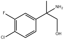 2-氨基-2-(4-氯-3-氟苯基)丙醇 结构式