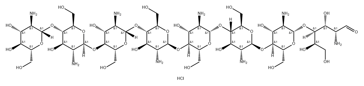 CHITOOCTAOSE 8HCL, 127171-90-8, 结构式