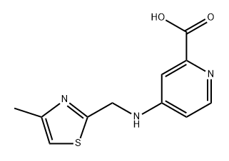2-Pyridinecarboxylic acid, 4-[[(4-methyl-2-thiazolyl)methyl]amino]- Structure
