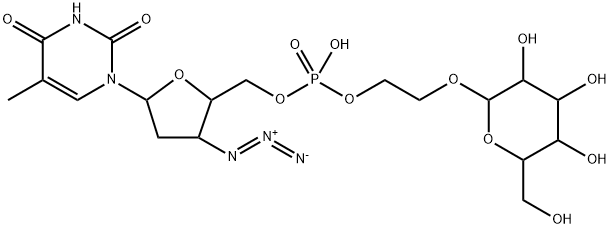 2-(mannopyranosidyl)ethyl 3'-azido-3'-deoxy-5'-thymidinyl phosphate|
