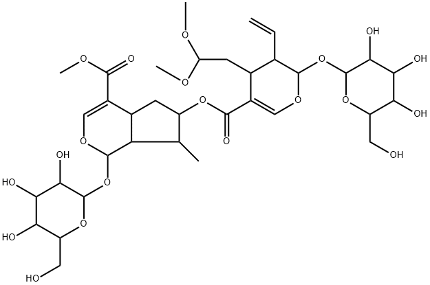 大花双参苷A, 127422-61-1, 结构式