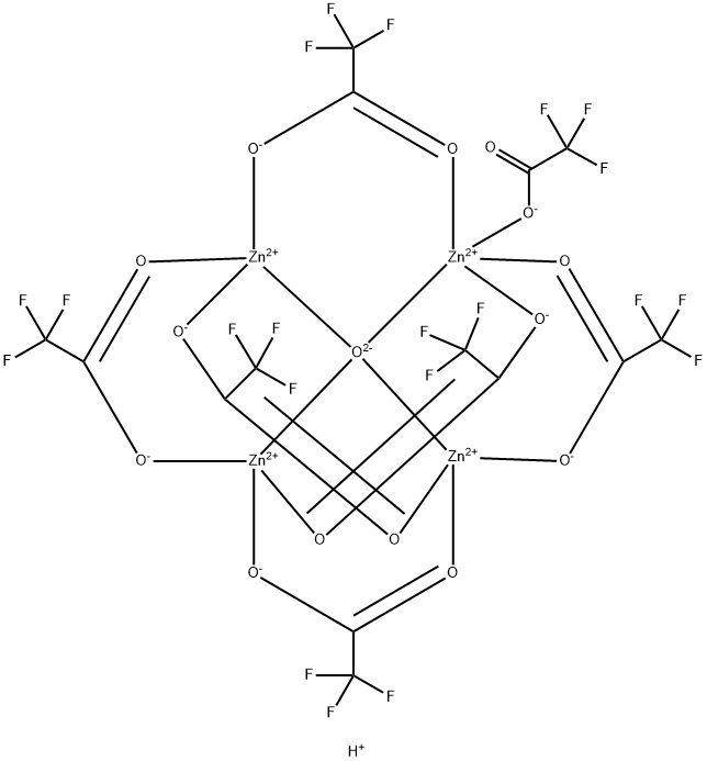 氧代[六(三氟乙酰基)]四锌三氟乙酸加合物, 1276028-18-2, 结构式