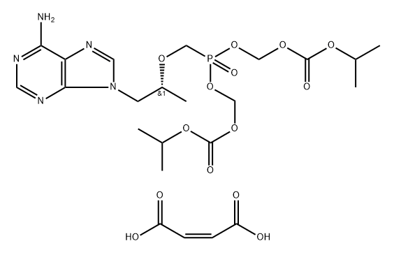 Tenofovir Disoproxil Maleate, 1276030-80-8, 结构式