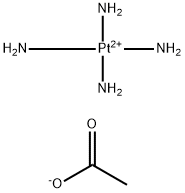 二酢酸テトラアンミン白金(II) 化学構造式