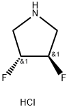 Pyrrolidine, 3,4-difluoro-, hydrochloride (1:1), (3R,4R)- Structure