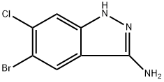 5-溴-6-氯-1H-吲唑-3-胺 结构式