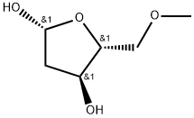 β-D-erythro-Pentofuranose, 2-deoxy-5-O-methyl- Structure