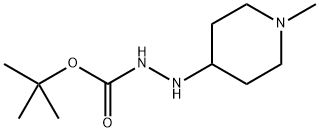 2-(1-甲基哌啶-4-基)肼甲酸叔丁酯, 1282030-14-1, 结构式