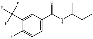 4-Fluoro-N-(1-methylpropyl)-3-(trifluoromethyl)benzamide Structure