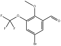 5-bromo-2-methoxy-3-(trifluoromethoxy)benzaldehyde Struktur