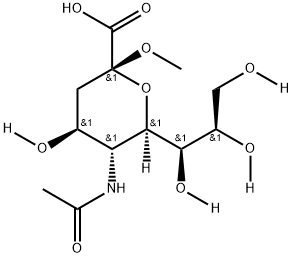 N-acetylneuraminic acid methyl glycoside Struktur