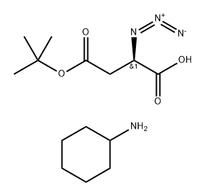 D-azidoaspartic acid Mono-tert-butyl ester CHA salt Structure