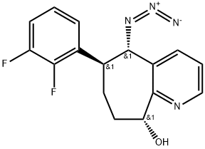 5H-Cyclohepta[b]pyridin-9-ol, 5-azido-6-(2,3-difluorophenyl)-6,7,8,9-tetrahydro-, (5S,6S,9R)-