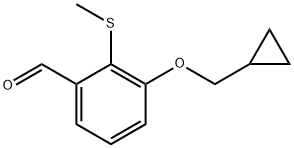 3-(Cyclopropylmethoxy)-2-(methylthio)benzaldehyde 结构式