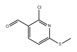2-chloro-6-(methylthio)nicotinaldehyde Struktur