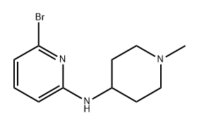 6-溴 - N-(1-甲基-4-哌啶基) -2-氨基吡啶 结构式