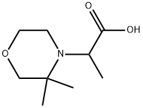 4-Morpholineacetic acid, α,3,3-trimethyl- Struktur