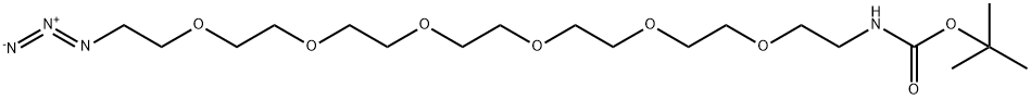 BocNH-PEG6-CH2CH2N3 Structure