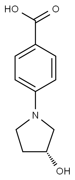 4-[(3R)-3-hydroxypyrrolidin-1-yl]benzoic acid Structure