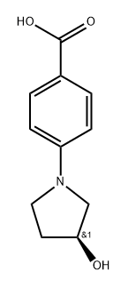 4-[(3S)-3-hydroxypyrrolidin-1-yl]benzoic acid Struktur