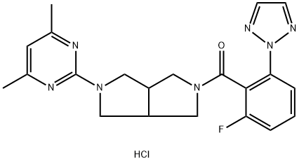 Seltorexant hydrochloride 化学構造式