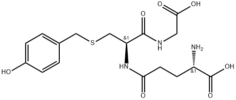 L-Γ-GLUTAMYL-S-[(4-HYDROXYPHENYL)METHYL]-L-CYSTEINYLGLYCINE, 129636-38-0, 结构式