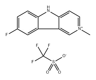5H-Pyrido[4,3-b]indolium, 8-fluoro-2-methyl-, 1,1,1-trifluoromethanesulfonate (1:1) Structure