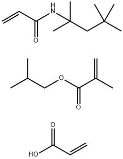 2-Propenoic acid, 2-methyl-, 2-methylpropyl ester, polymer with 2-propenoic acid and N-(1,1,3,3-tetramethylbutyl)-2-propenamide 结构式