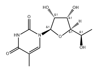 5'(R)-C-Methyl-5-methyluridine Structure