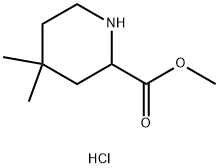 2-Piperidinecarboxylic acid, 4,4-dimethyl-, methyl ester, hydrochloride (1:1) Structure