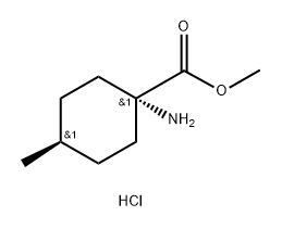methyl
(1r,4r)-1-amino-4-methylcyclohexane-1-carboxylat
e hydrochloride 结构式