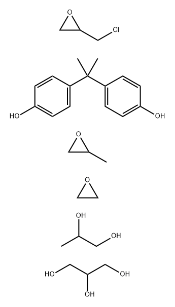 1,2,3-Propanetriol, polymer with (chloromethyl)oxirane, 4,4'-(1-methylethylidene)bis[phenol], methyloxirane, oxirane and 1,2-propanediol Structure