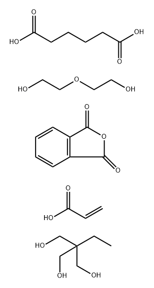 Hexanedioic acid, polymer with 2-ethyl-2-(hydroxymethyl)-1,3-propanediol, 1,3-isobenzofurandione, 2,2-oxybisethanol and 2-propenoic acid 结构式