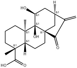 9β,11β-Dihydroxy-15-oxokaur-16-en-18-oic acid 结构式