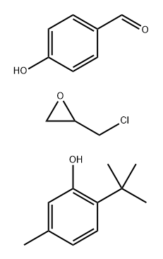 4-Hydroxybenzaldehyde polymer with (chloromethyl)oxirane and 2-(1,1-dimethylethyl)-5-methylphenol 结构式