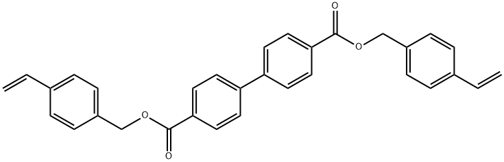 1,1′-联苯]-4,4′-二羧酸 4,4′-双[(4-乙烯基苯基)甲基]酯 结构式