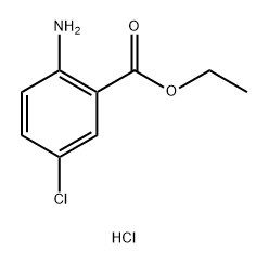Benzoic acid, 2-amino-5-chloro-, ethyl ester, hydrochloride (1:1) Struktur