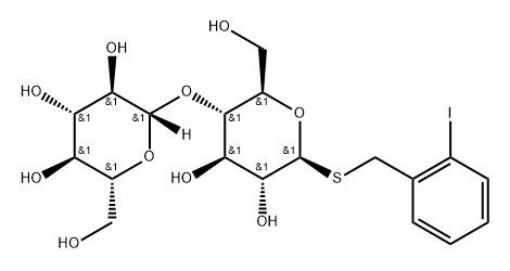 2-iodobenzyl-1-thiocellobioside Struktur