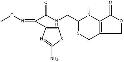 4-Thiazoleacetamide, 2-amino-α-(methoxyimino)-N-[(1,2,5,7-tetrahydro-7-oxo-4H-furo[3,4-d][1,3]thiazin-2-yl)methyl]-, (Z)- (9CI) Structure