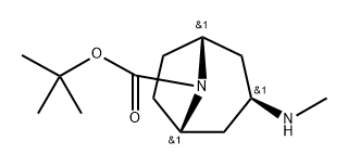 (1R,3S,5S)-3-(甲基氨基)-8-氮杂双环[3.2.1]辛烷-8-羧酸叔丁酯 结构式