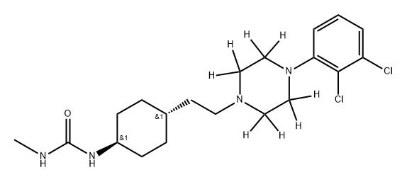 [2H8]-N-去甲基卡利拉嗪, 1308278-85-4, 结构式