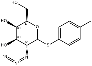 (2R,3R,4R,5R)-5-叠氮基-2-(羟甲基)-6-(对甲苯基硫基)四氢-2H-吡喃-3,4-二醇 结构式