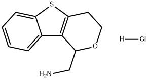 1H-[1]Benzothieno[3,2-c]pyran-1-methanamine, 3,4-dihydro-, hydrochloride (1:1) Struktur