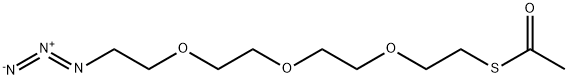 アセチルチオ-PEG3-C2-アジド 化学構造式