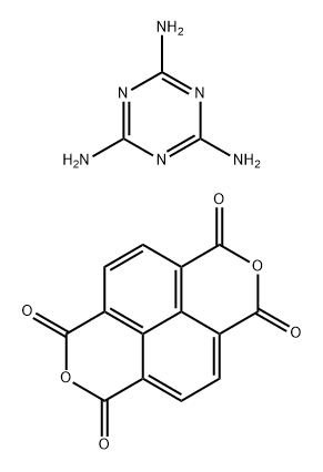 [2]Benzopyrano[6,5,4-def][2]benzopyran-1,3,6,8-tetrone, polymer with 1,3,5-triazine-2,4,6-triamine Struktur