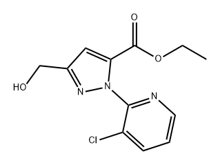 1-(3-氯吡啶-2-基)-3-(羟甲基)-1H-吡唑-5-羧酸乙酯, 1312305-42-2, 结构式