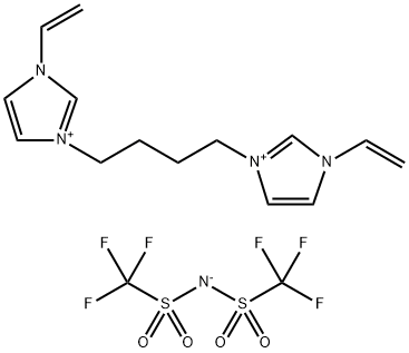 3,3'-(Butane-1,4-diyl)bis(1-vinyl-3-imidazolium) Bis(trifluoromethanesulfonyl)imide Struktur