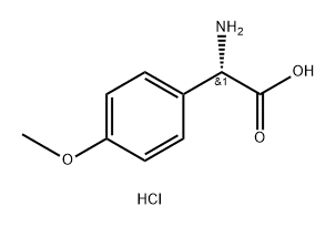 (S)-2-amino-2-(4-methoxyphenyl)acetic acid hydrochloride 结构式