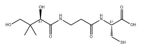 L-Cysteine, N-[(2R)-2,4-dihydroxy-3,3-dimethyl-1-oxobutyl]-β-alanyl- Struktur